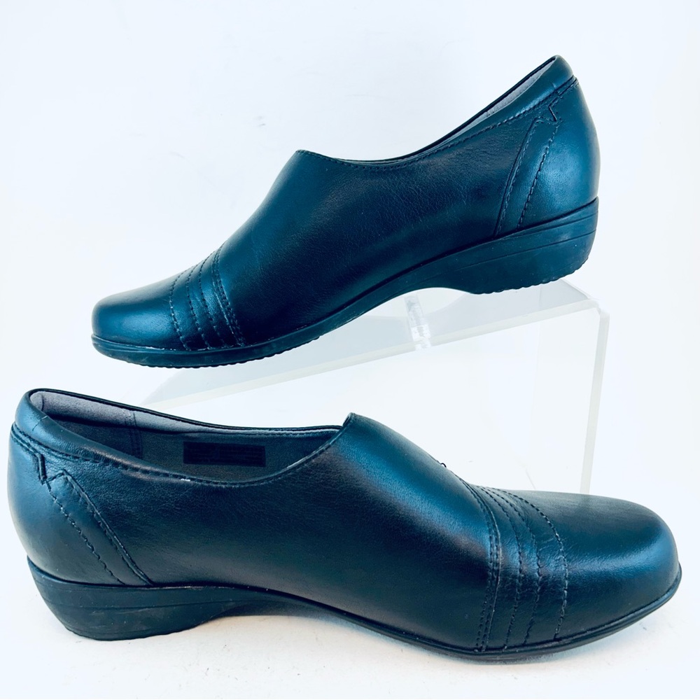Dansko Black Milled Nappa Franny Adjustable Slip On Loafers EU 39 8.5 9 - Picture 4 of 11